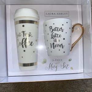 Laura Ashley 16 ounce mug Coffee cup set